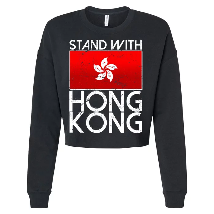 Stand With Hong Kong Pro Democracy Cropped Pullover Crew