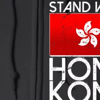 Stand With Hong Kong Pro Democracy Full Zip Hoodie