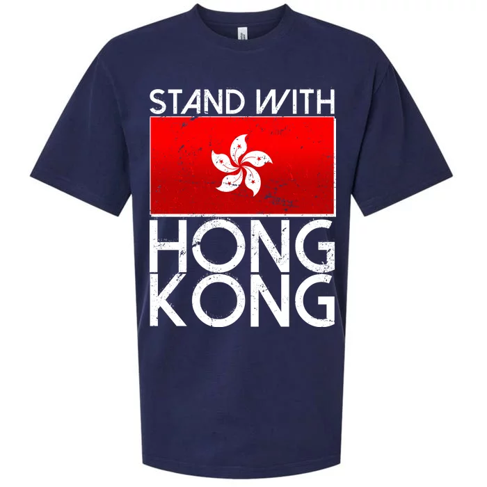 Stand With Hong Kong Pro Democracy Sueded Cloud Jersey T-Shirt