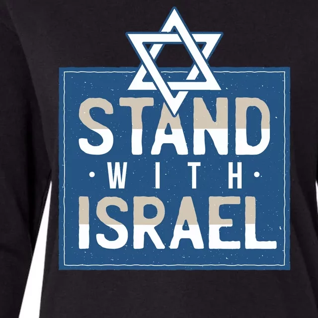 Stand With Israel Womens Cotton Relaxed Long Sleeve T-Shirt