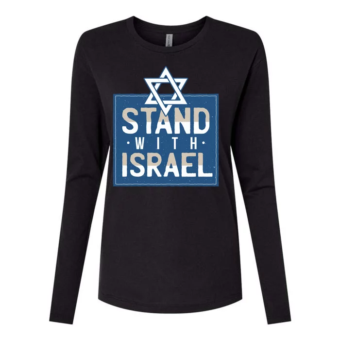 Stand With Israel Womens Cotton Relaxed Long Sleeve T-Shirt