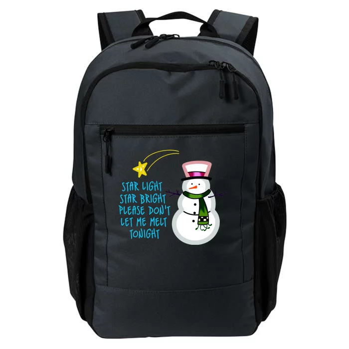 Star Light Star Bright Please Don't Let Me Melt Tonight Snowman Daily Commute Backpack