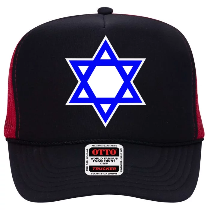 Star of David High Crown Mesh Trucker Hat