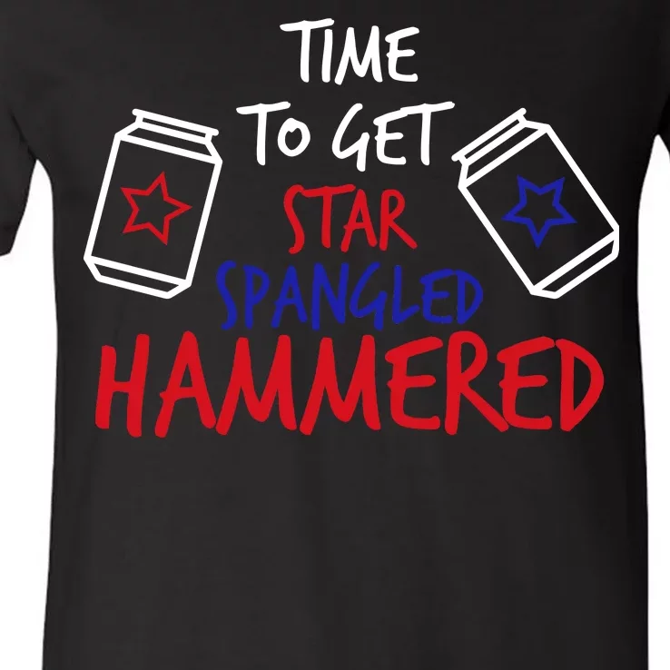 Star Spangled Hammered V-Neck T-Shirt