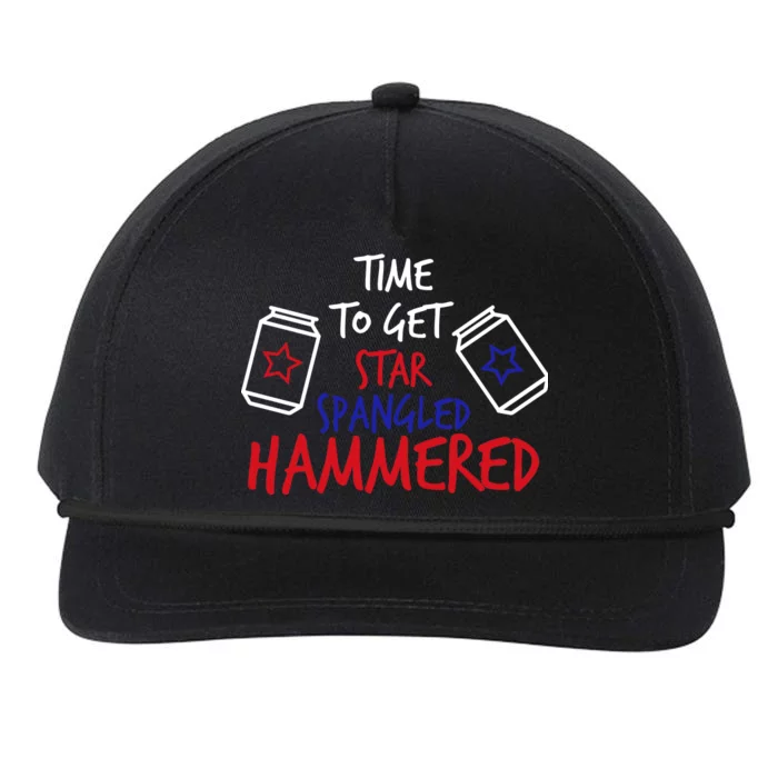 Star Spangled Hammered Snapback Five-Panel Rope Hat