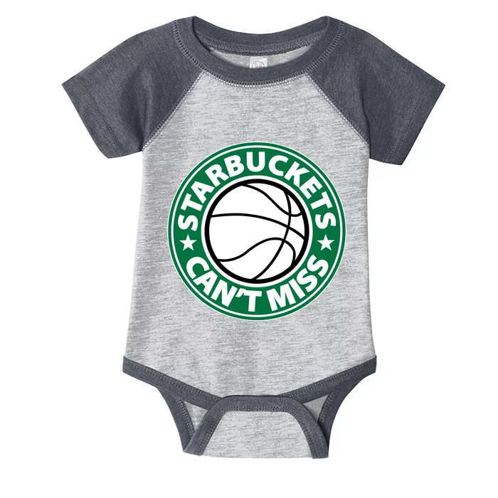 Starbuckets Can't Miss Basketball Infant Baby Jersey Bodysuit