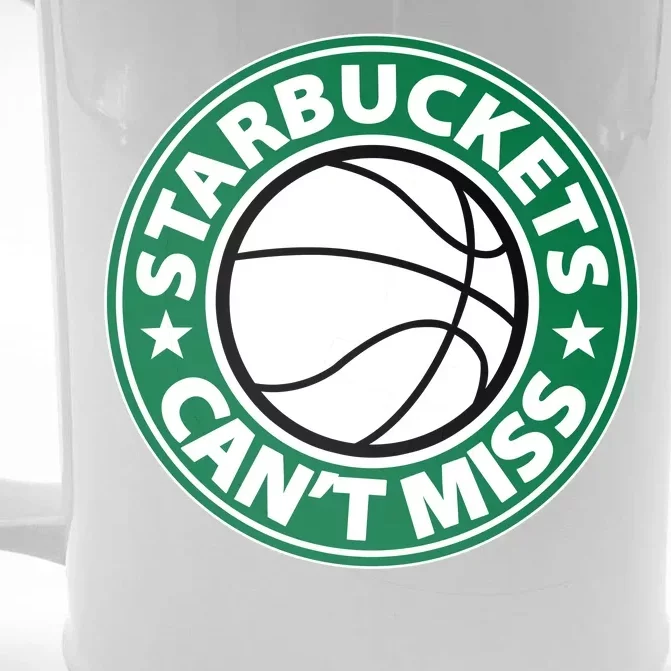 Starbuckets Can't Miss Basketball Front & Back Beer Stein