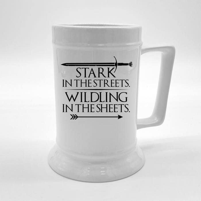 Stark In The Streets Wildling In The Sheets Front & Back Beer Stein