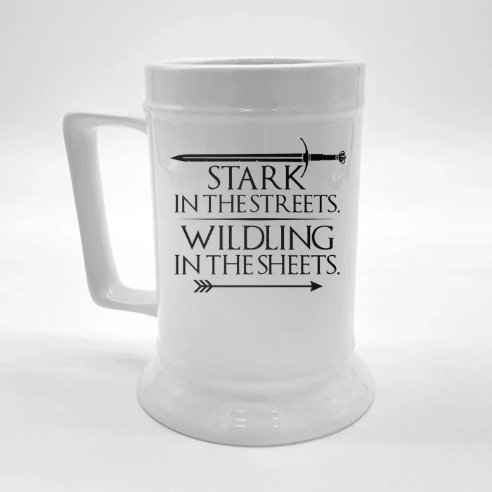 Stark In The Streets Wildling In The Sheets Front & Back Beer Stein