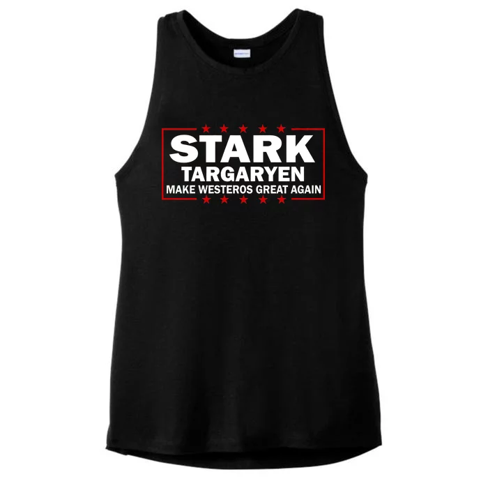 Stark Targaryen Make Westeros Great Again Ladies Tri-Blend Wicking Tank