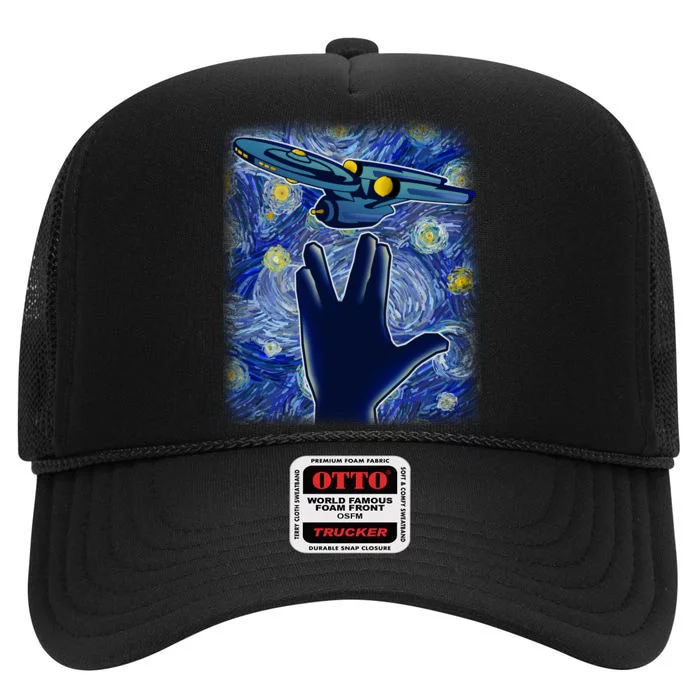 Starry Flight High Crown Mesh Trucker Hat