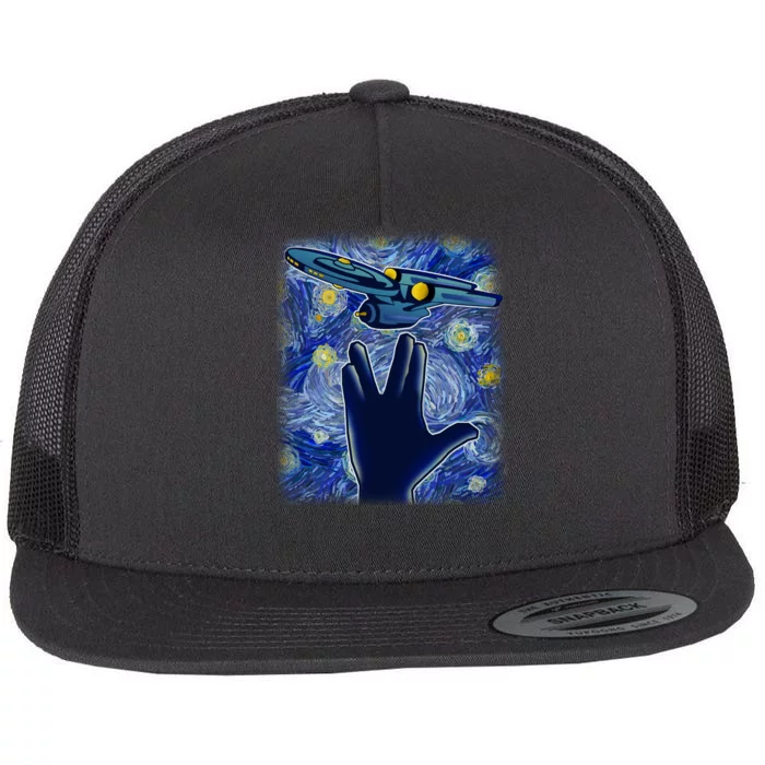 Starry Flight Flat Bill Trucker Hat