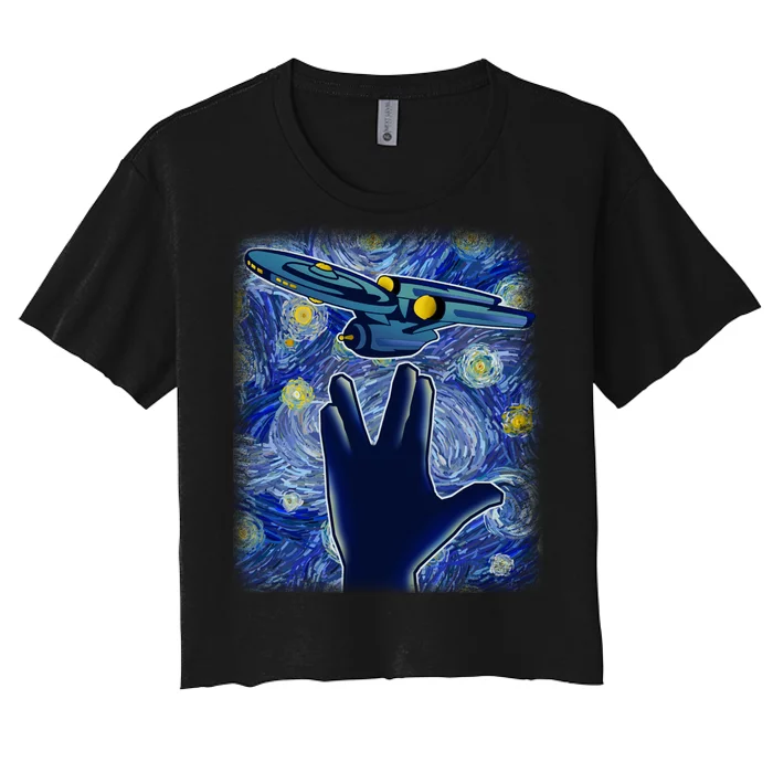 Starry Flight Women's Crop Top Tee