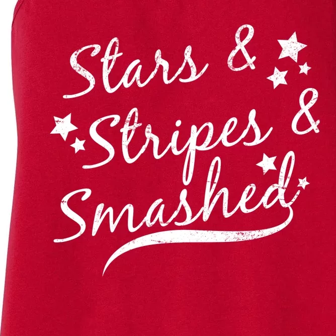 Stars Stripes And Smashed Women's Racerback Tank