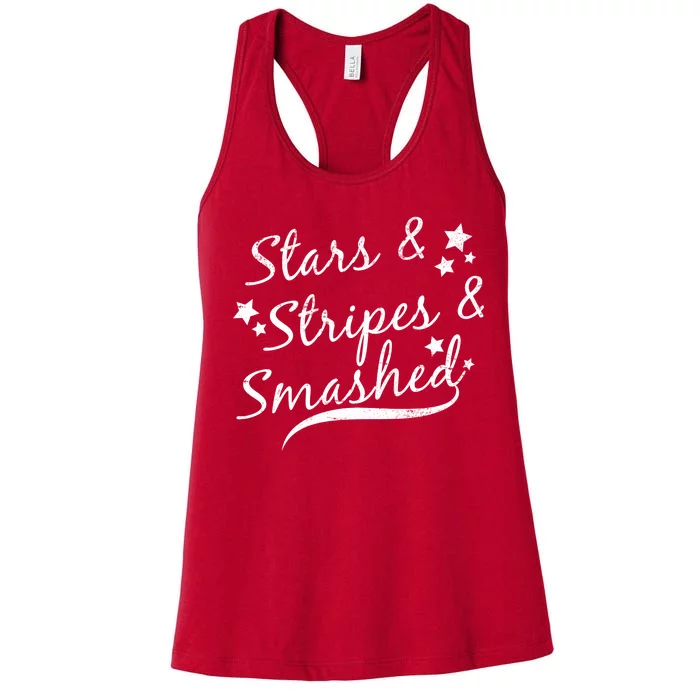 Stars Stripes And Smashed Women's Racerback Tank