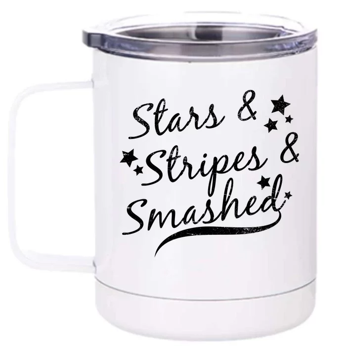 Stars Stripes And Smashed Front & Back 12oz Stainless Steel Tumbler Cup