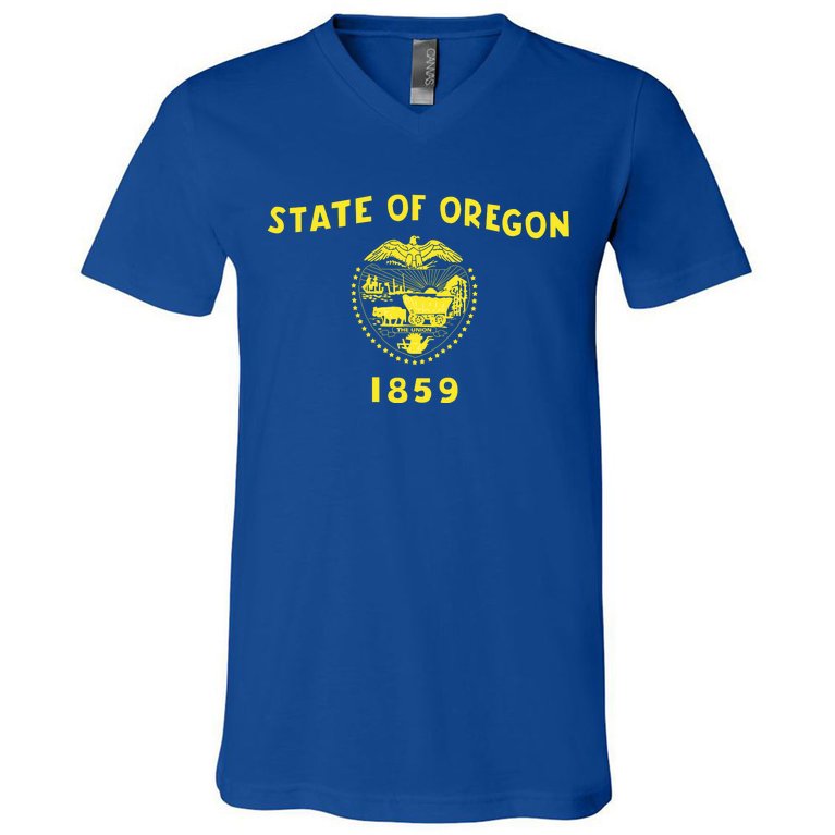 State of Oregon 1859 V-Neck T-Shirt