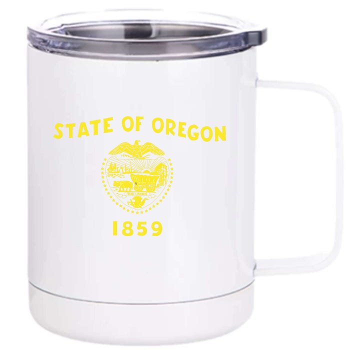 State of Oregon 1859 Front & Back 12oz Stainless Steel Tumbler Cup