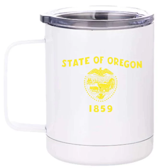 State of Oregon 1859 Front & Back 12oz Stainless Steel Tumbler Cup