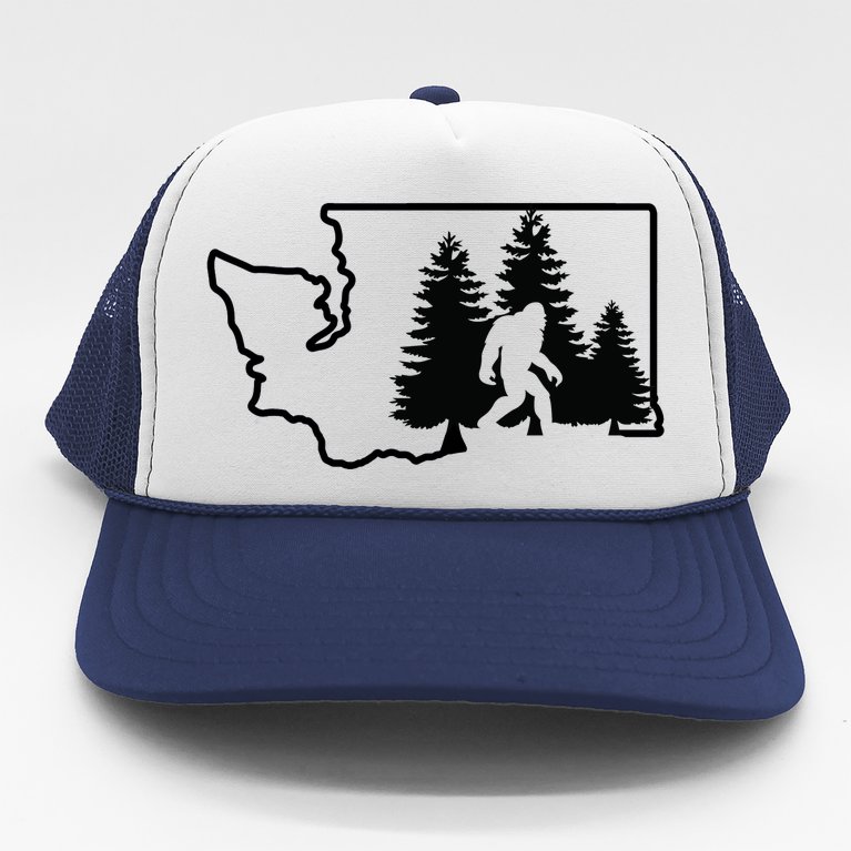 State Of Washington Big Foot Trucker Hat