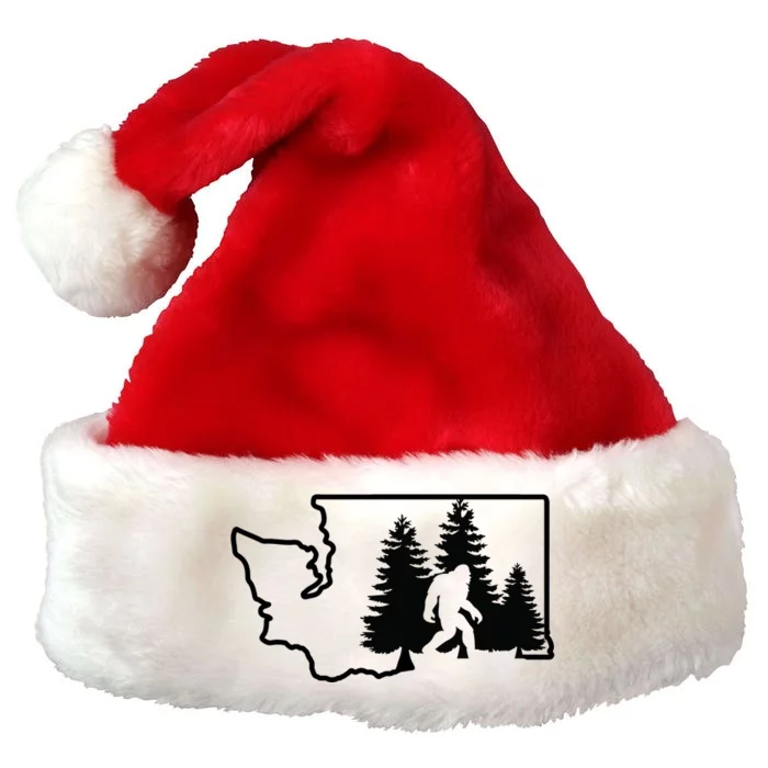 State Of Washington Big Foot Premium Christmas Santa Hat