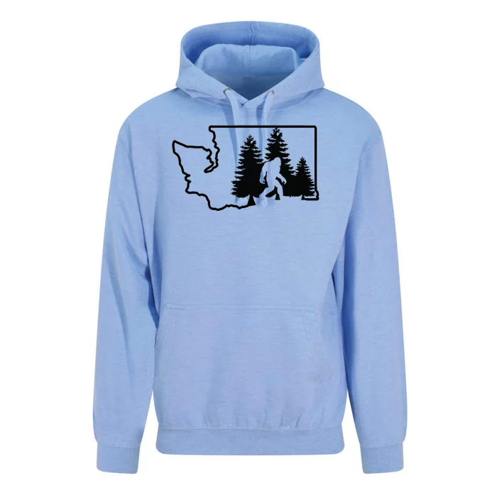 State Of Washington Big Foot Unisex Surf Hoodie