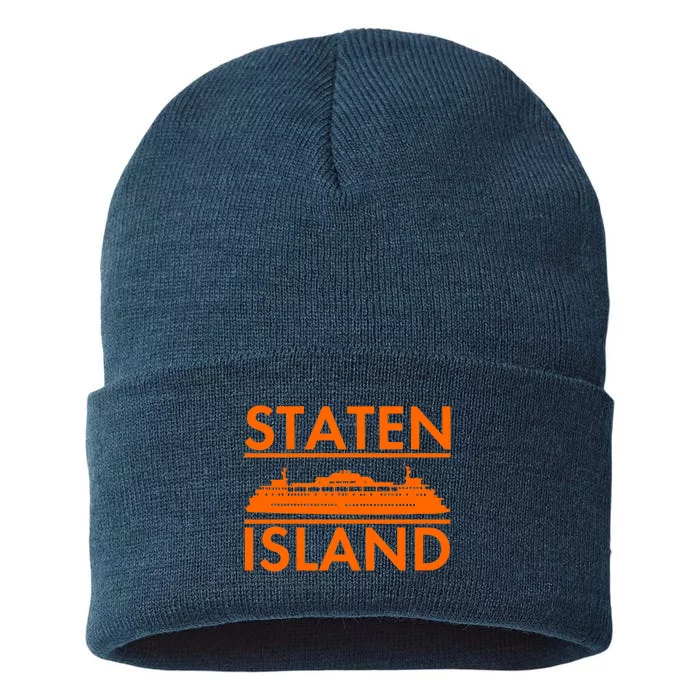 Staten Island Ferry New York Sustainable Knit Beanie