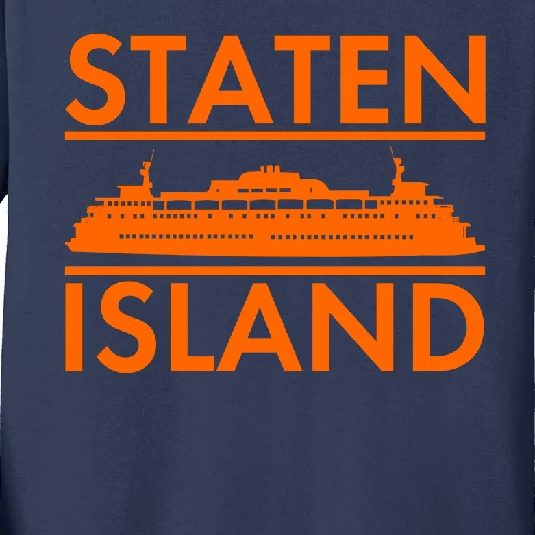 Staten Island Ferry New York Kids Long Sleeve Shirt