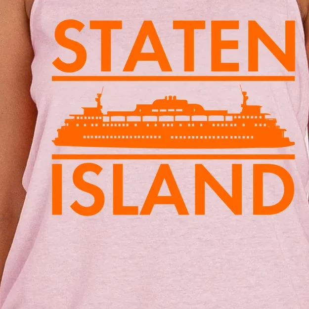 Staten Island Ferry New York Women's Knotted Racerback Tank