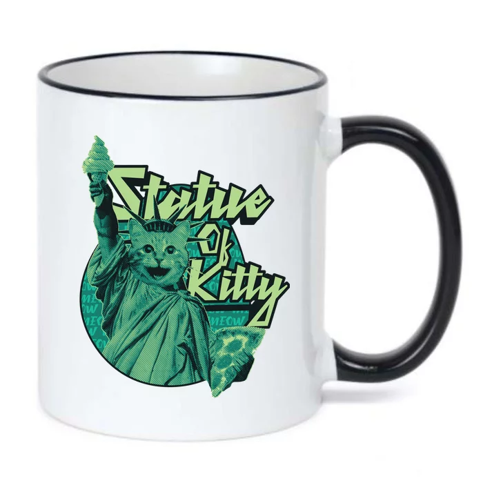 Statue Of Kitty Black Color Changing Mug