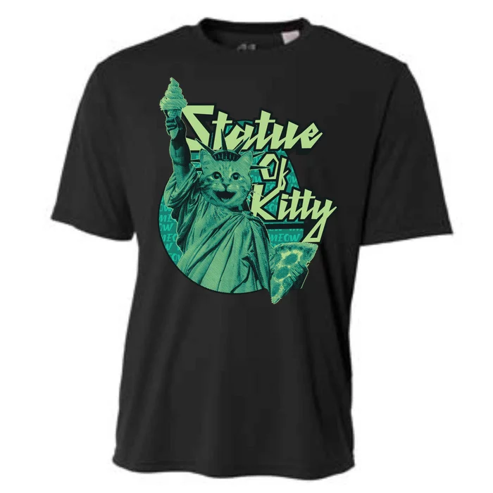 Statue Of Kitty Cooling Performance Crew T-Shirt