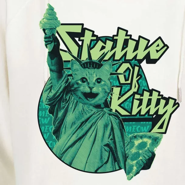 Statue Of Kitty Womens Funnel Neck Pullover Hood