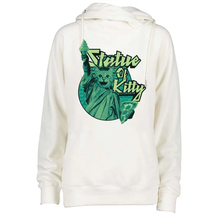 Statue Of Kitty Womens Funnel Neck Pullover Hood