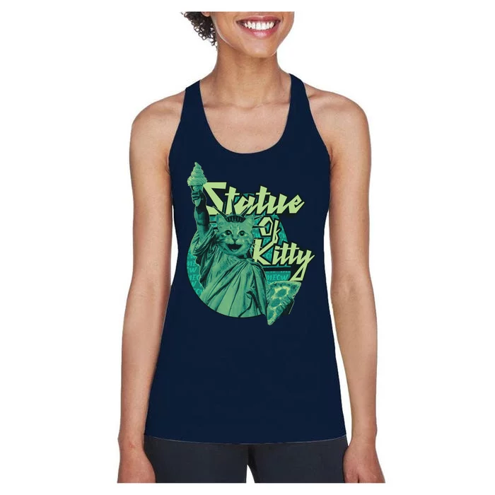 Statue Of Kitty Women's Racerback Tank