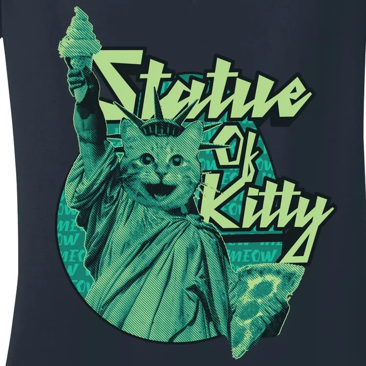 Statue Of Kitty Women's V-Neck T-Shirt