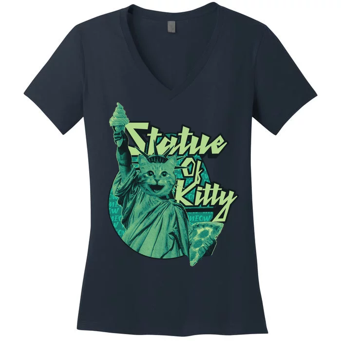 Statue Of Kitty Women's V-Neck T-Shirt