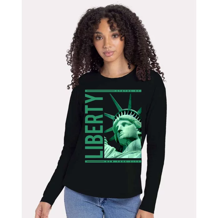 Statue of Liberty Womens Cotton Relaxed Long Sleeve T-Shirt