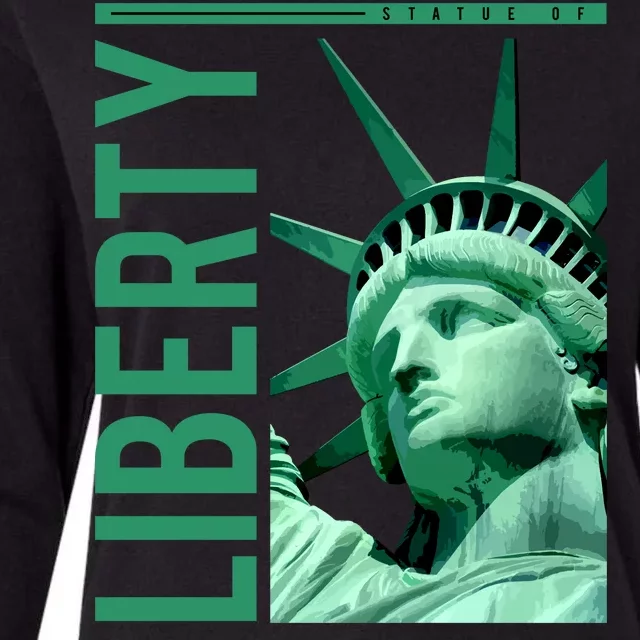 Statue of Liberty Womens Cotton Relaxed Long Sleeve T-Shirt