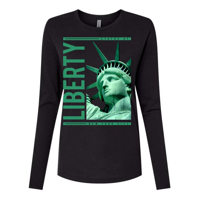 Statue of Liberty Womens Cotton Relaxed Long Sleeve T-Shirt