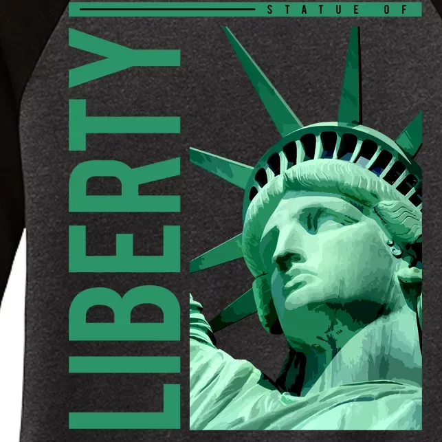 Statue of Liberty Women's Tri-Blend 3/4-Sleeve Raglan Shirt