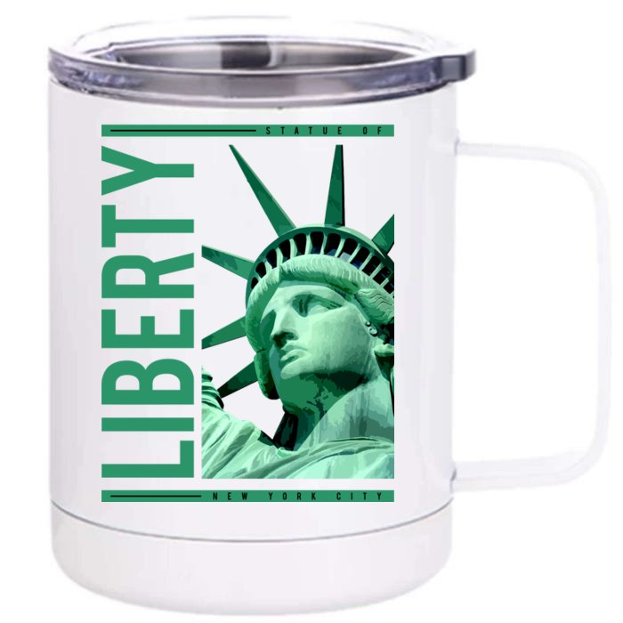 Statue of Liberty Front & Back 12oz Stainless Steel Tumbler Cup