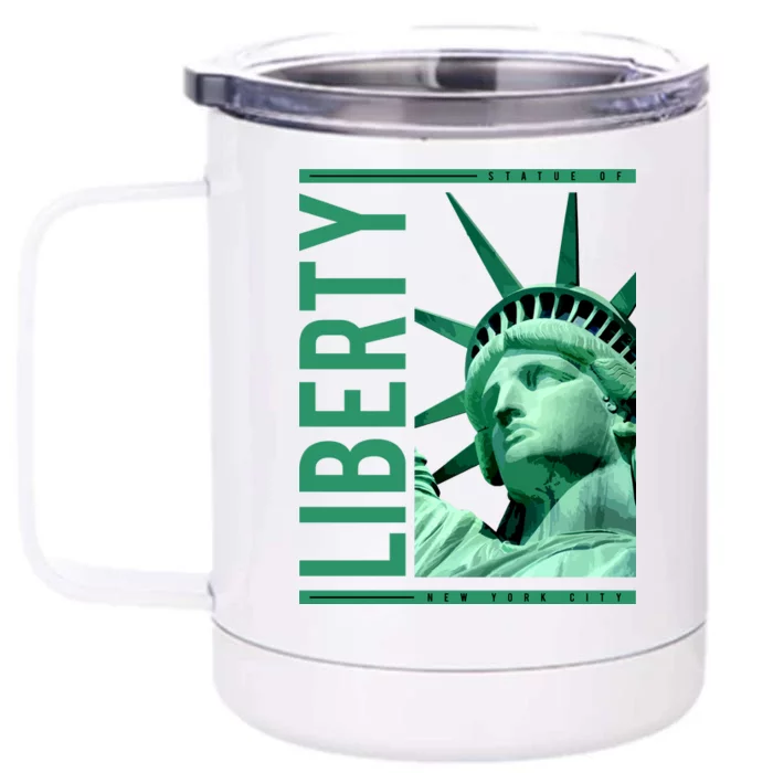 Statue of Liberty Front & Back 12oz Stainless Steel Tumbler Cup