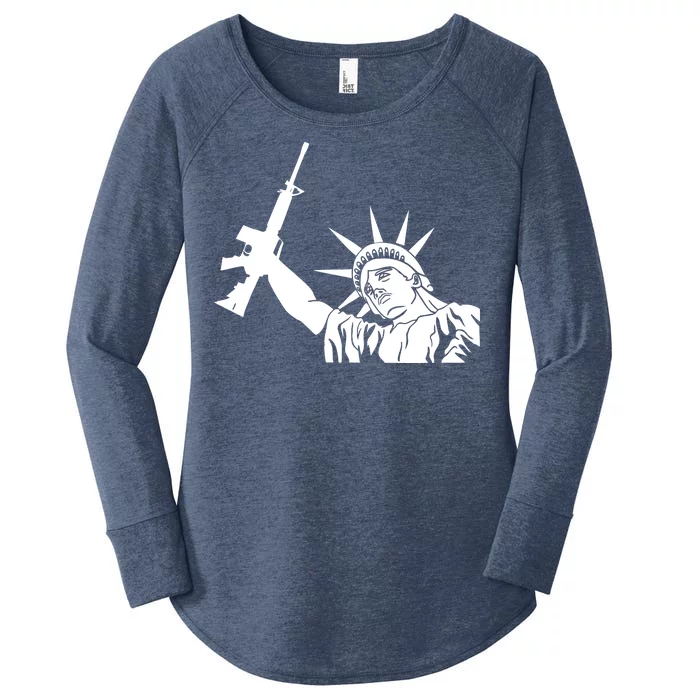 Statue of Liberty AR-15 Gun Rights Women's Perfect Tri Tunic Long Sleeve Shirt