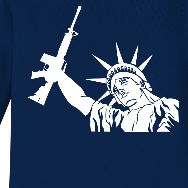 Statue of Liberty AR-15 Gun Rights Baby Long Sleeve Bodysuit