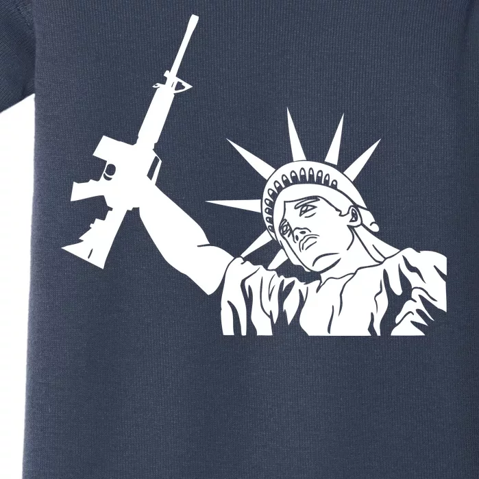 Statue of Liberty AR-15 Gun Rights Baby Bodysuit