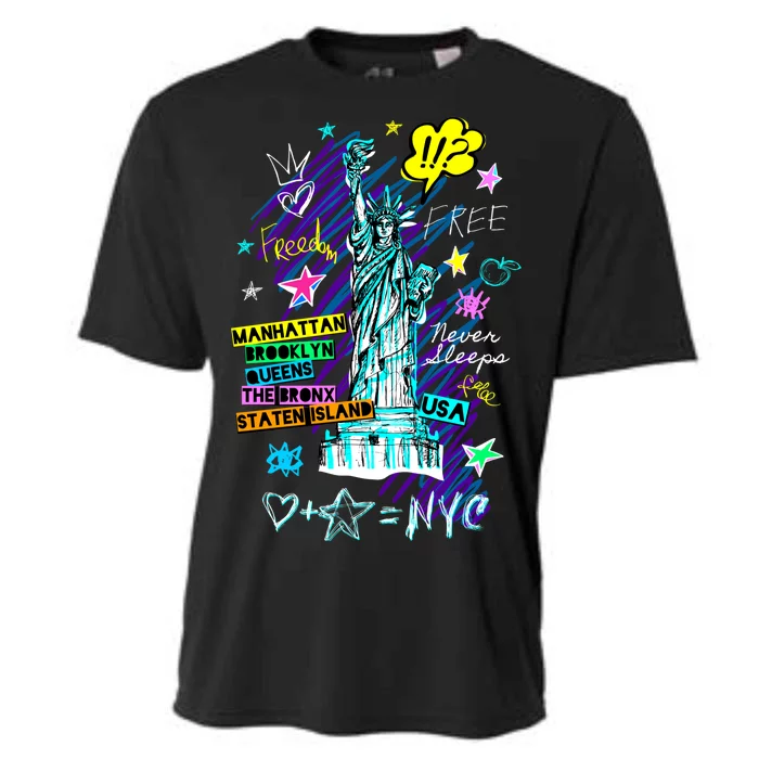 Statue of Liberty Cities of New York Cooling Performance Crew T-Shirt