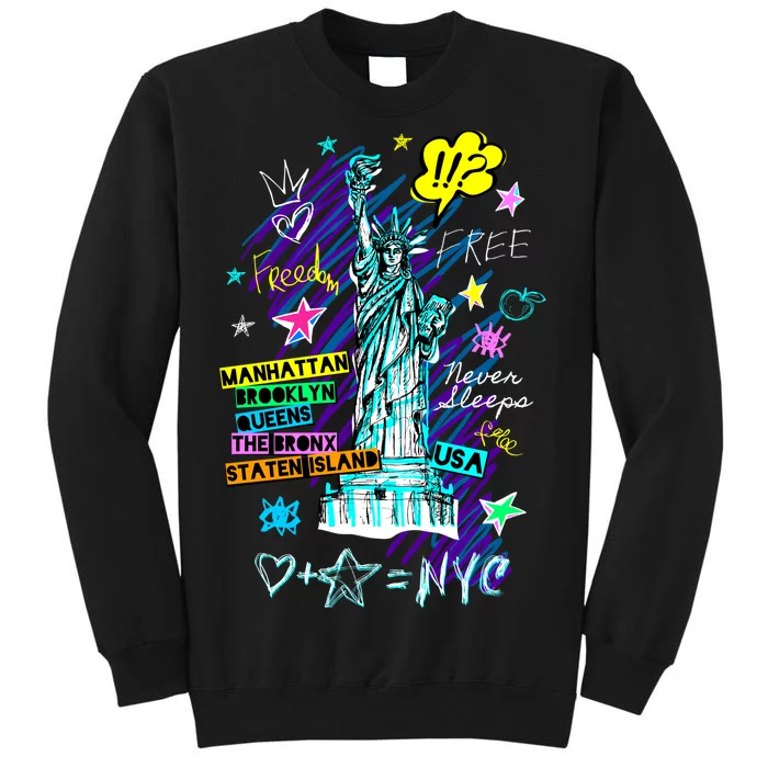 Statue of Liberty Cities of New York Tall Sweatshirt