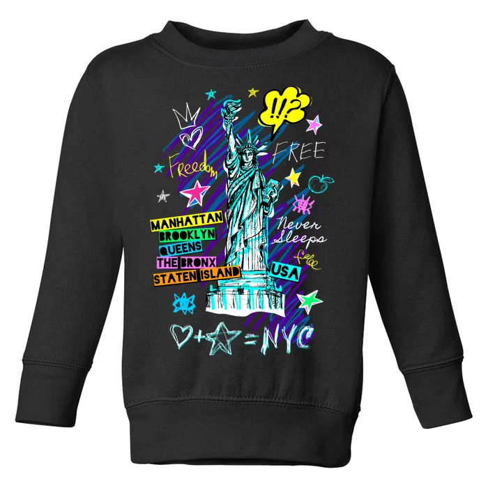 Statue of Liberty Cities of New York Toddler Sweatshirt