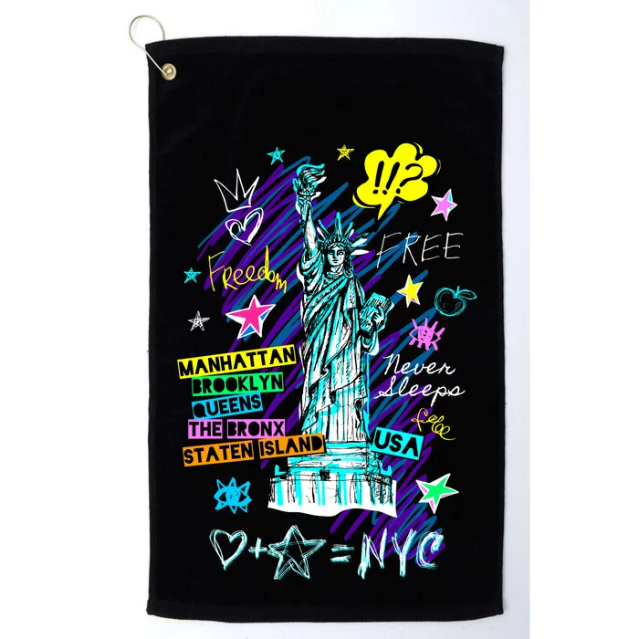 Statue of Liberty Cities of New York Platinum Collection Golf Towel