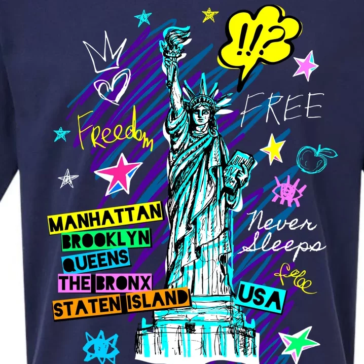 Statue of Liberty Cities of New York Sueded Cloud Jersey T-Shirt